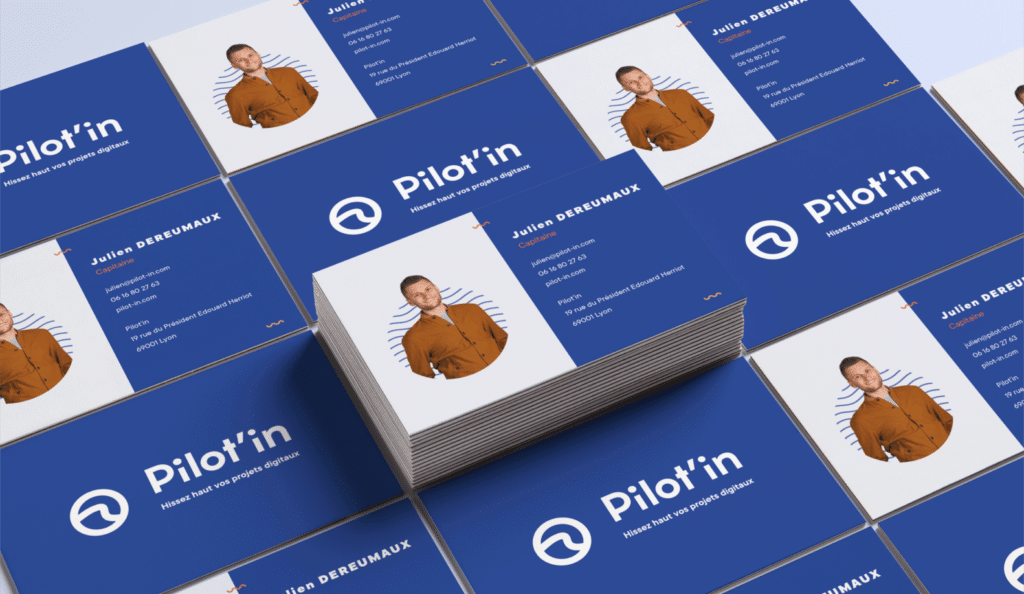 Perspective Business Cards Mockup